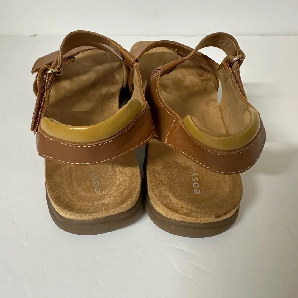 Easy Spirit Mavey Brown Leather Sandals Size 8.5 - Picture 5 of 7
